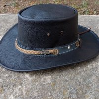 Каубойска шапка Естествена кожа Модел Лукс, снимка 3 - Шапки - 41883509