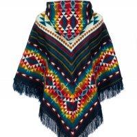 Автентично еквадорско дамско вълнено пончо, различни цветове, снимка 4 - Блузи с дълъг ръкав и пуловери - 35855910