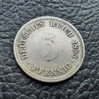 Стара монета 5 пфенига 1893 г.буква А -  Германия- рядка , 131 годишна !, снимка 12 - Нумизматика и бонистика - 39645552