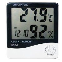 Настолен часовник HTC-1, термометър, влагомер, календар, вътрешно ползване, -10°C до 50°C, 10% до 90, снимка 1 - Друга електроника - 42632542