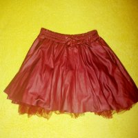 Кожена пола и блуза , снимка 3 - Детски рокли и поли - 42380399