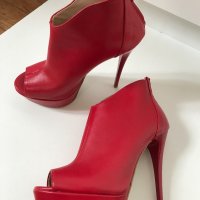 Osmose 36 червени боти платформа сандал естествена кожа висок ток, снимка 11 - Дамски елегантни обувки - 34479485