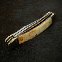 Колекционерски сгъваем джобен нож (Sowbelly Trapper Bone).RR1908, снимка 6 - Ножове - 41828415