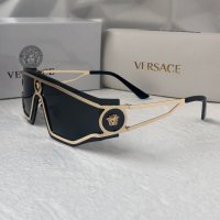 Versace 2023 дамски мъжки слънчеви очила маска черни кафяви прочрачни, снимка 12 - Слънчеви и диоптрични очила - 39842328