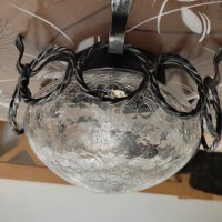 Ретро лампа от ковано желязо, снимка 1 - Лампи за таван - 40920256