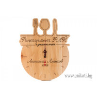 Часовник с лого на ресторант, снимка 2 - Стенни часовници - 36329554