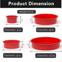  Кръгла кръг силиконова форма за направа печене кекс торта блат сладкиш желиран десерт молд тава, снимка 2 - Съдове за готвене - 41382989