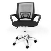 Офис стол с перфорирана облегалка, дръжки 56x56x96 см, снимка 1 - Столове - 41971343
