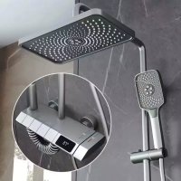 Интелигентен термостатен душ за баня с дисплей / бял / черен / сив, снимка 4 - Душове - 40913087