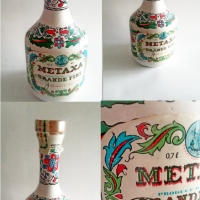 порцеланова бутилка Метакса, снимка 4 - Колекции - 36096368