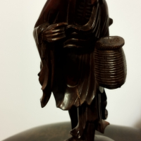 Стара китайска дървена фигурка, снимка 3 - Антикварни и старинни предмети - 44611224