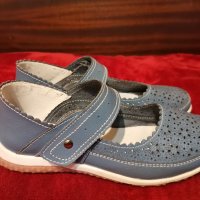 Сини обувки естествена кожа, снимка 1 - Дамски ежедневни обувки - 40954428