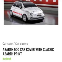 Покривало Fiat 500 / Abarth, снимка 7 - Аксесоари и консумативи - 35362522