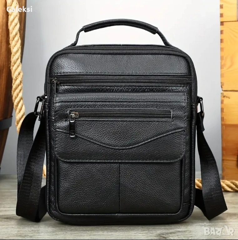 Мъжка ежедневна, стилна и практична чанта HUMERPAUL*1998/Премиум естествена кожа!, снимка 1