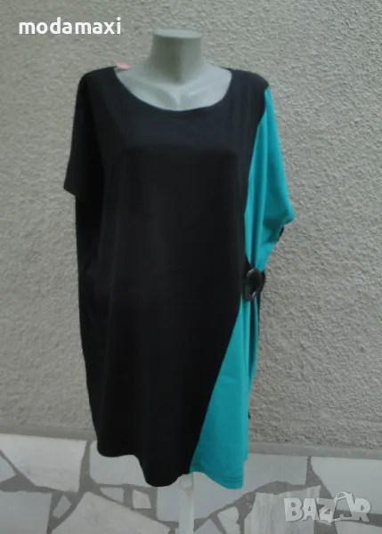 5XL Нова   туника  в зелено и черно , снимка 1