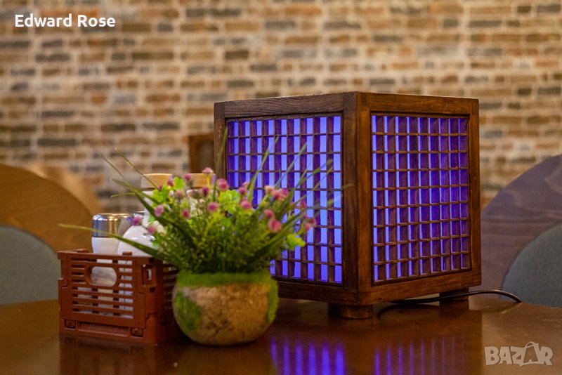 Ръчно изработена декоративна лампа от рециклирани материали, снимка 1