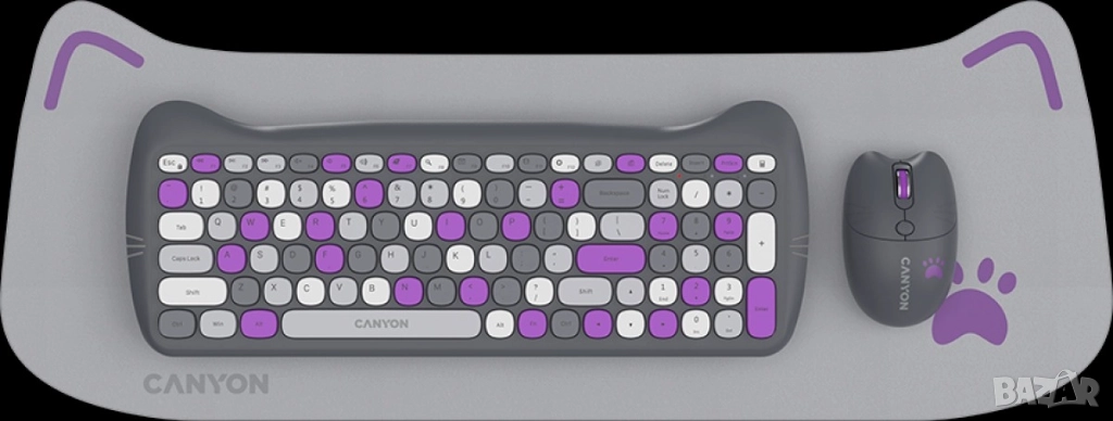 Canyon KITTY Edition. Wireless Combo HSET-W6 клавиатура, снимка 1