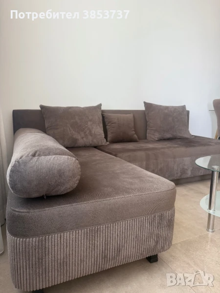 Нов Разтегателен Диван , Кафяв, снимка 1