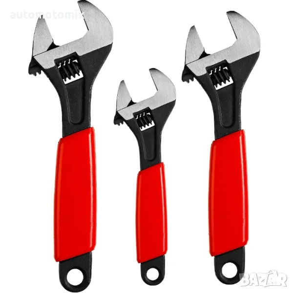 Гаечни ключове 3 части,Комплект регулируеми ФРЕНСКИ КЛЮЧОВЕ - 25235, снимка 1