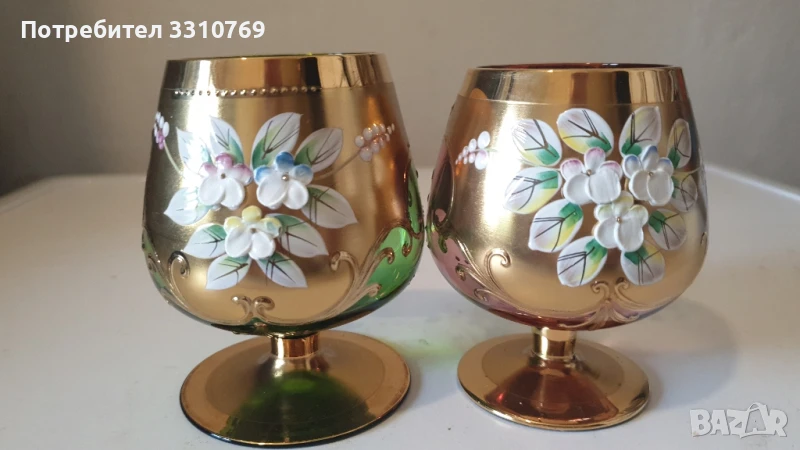 Две кристални чаши за коняк. , снимка 1