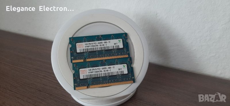 2БР.RAM HYNIX 1GB 2RX16 PC2-6400S-666-12 , снимка 1