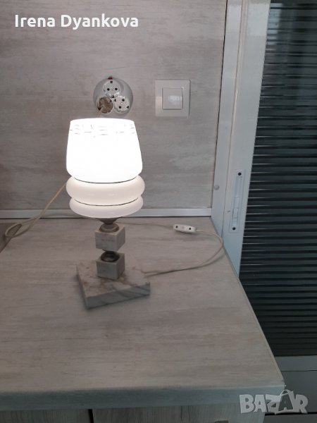 Мраморна настолна лампа, снимка 1