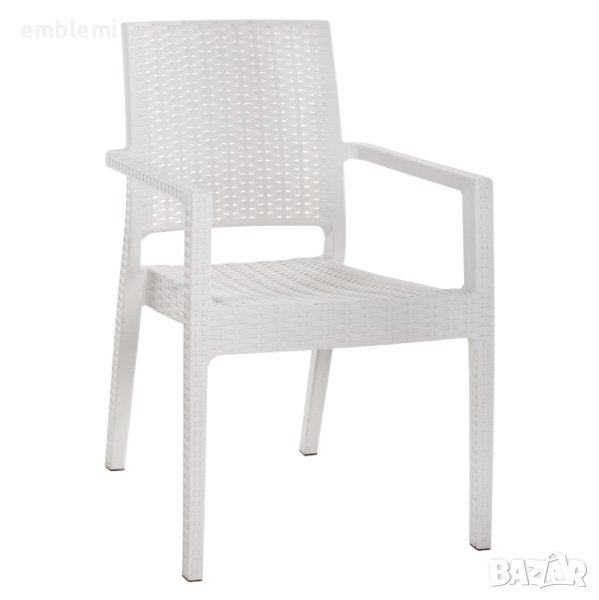 Стол трапезен градински KAGANU HM5134 Бял, снимка 1