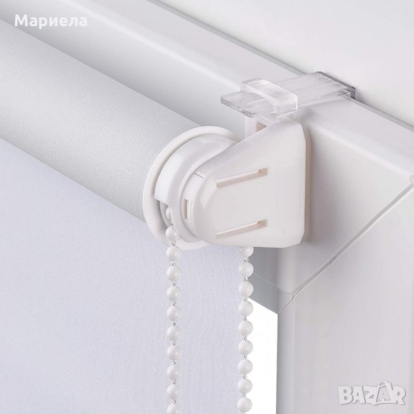 Бяла завеса на руло с механизъм , Amazon Basics Curtain, White, 76 x 150 cm ,, снимка 1