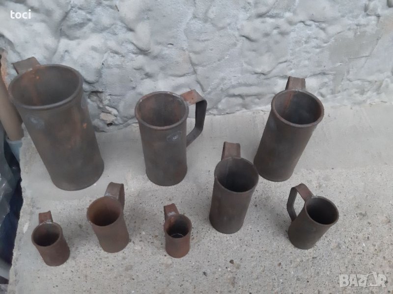 К-т стари колекционерски кръчмарски мерилки за алкохол различни милилитри , снимка 1