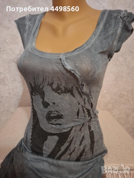 Еластича памучна Рокля, снимка 1