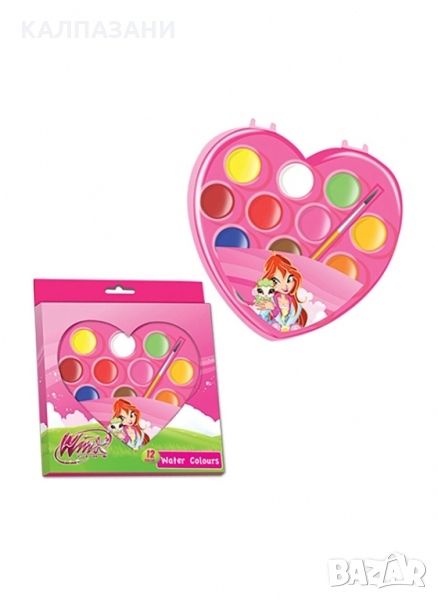 Winx - Водни бои Уинкс - сърце 12 цвята 65304, снимка 1
