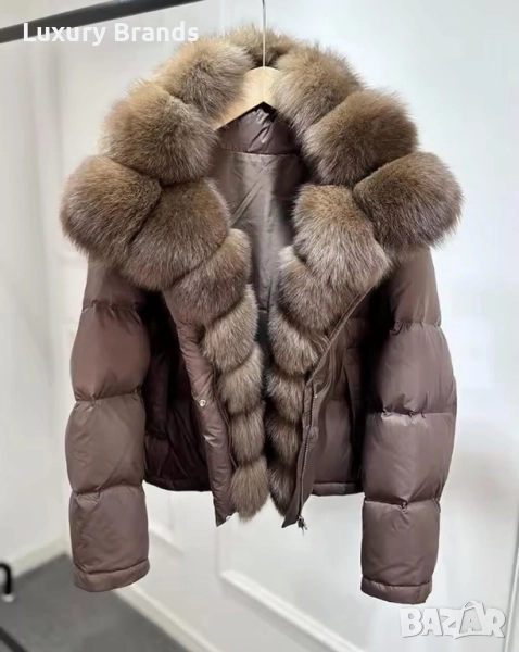 Дамско яке с естествен косъм, снимка 1