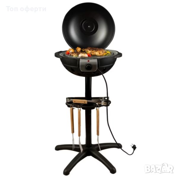 Електрическо Барбекю Hausberg HB-540, 1600W, 36 Cm, Термостат, 5 Нива, Включени Прибори, снимка 1
