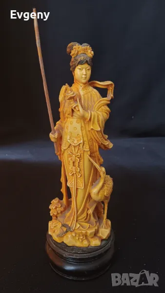 Антична Китайска фигурка,кост, снимка 1