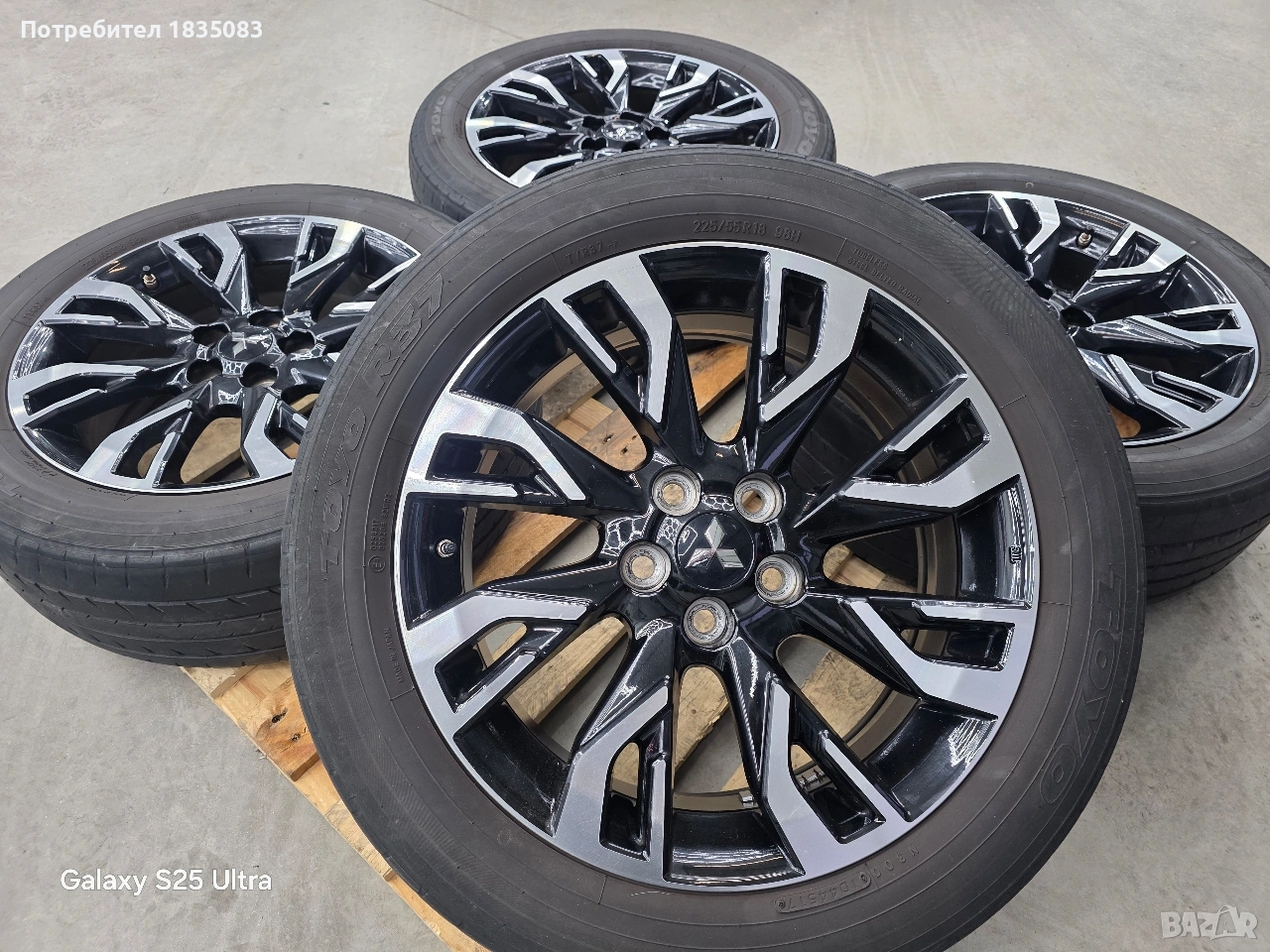 Лети джанти 18ки 5х114.3 Mitsubishi, Citroen, Peugeot + летни гуми 225/55/18 Toyo, снимка 1