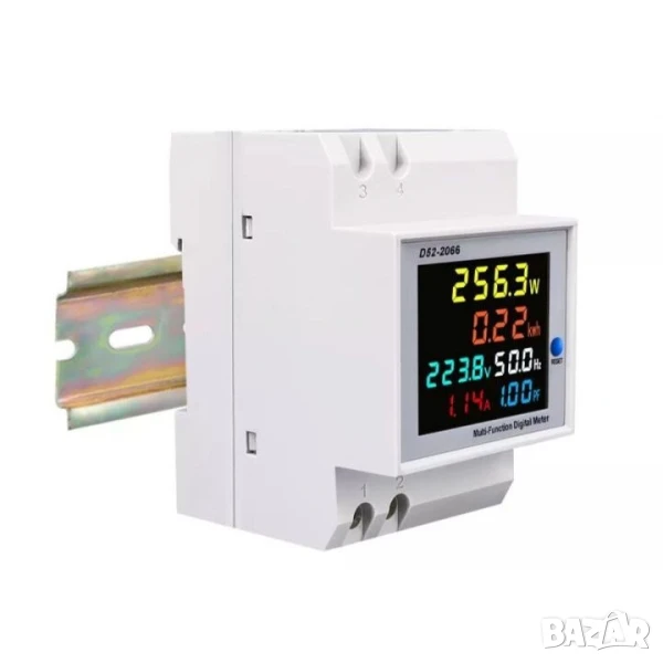 Контролен електромер за DIN шина TOMZN 100A, снимка 1