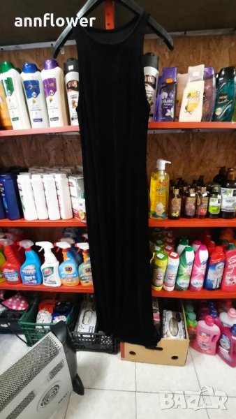 Рокля черно кадифе плюш, снимка 1