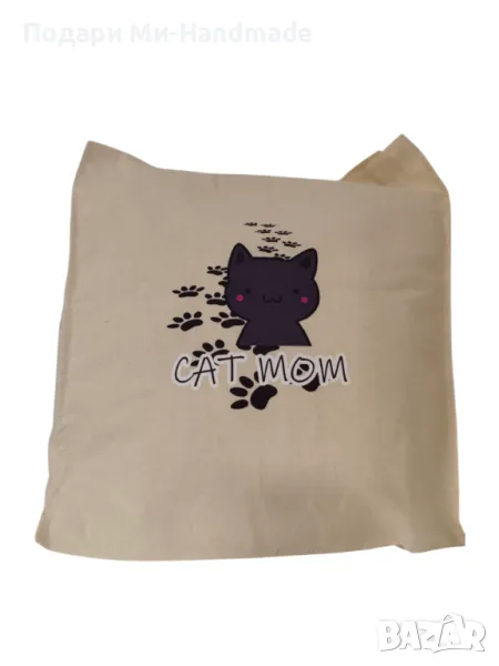 Торба за пазар Cat mom, снимка 1