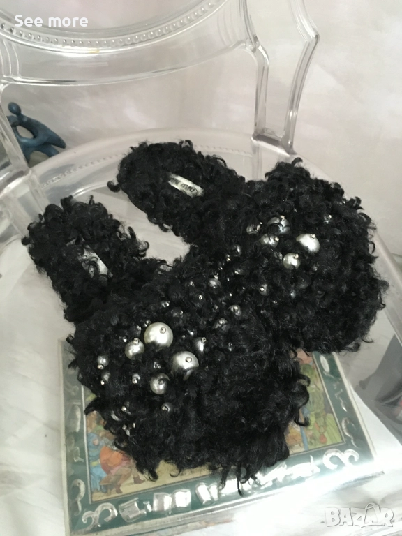 Зимни ефектни чехли 39, снимка 1