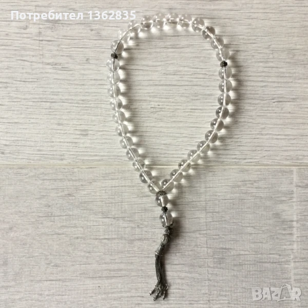 НОВА уникална кристална мъжка БРОЕНИЦА ръчна изработка от Дубай, снимка 1