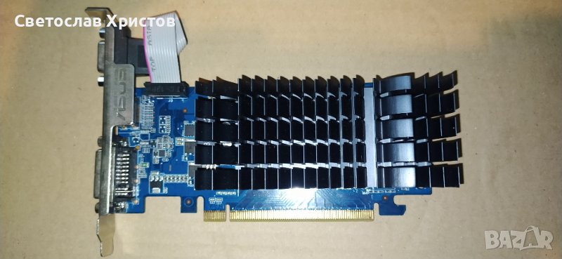 Продавам видео карта nVidia Asus 210-SL-TC1GD3-L - GT210 64bit 512MB DDR3  HDMI DVI VGA LP PCI-E, снимка 1