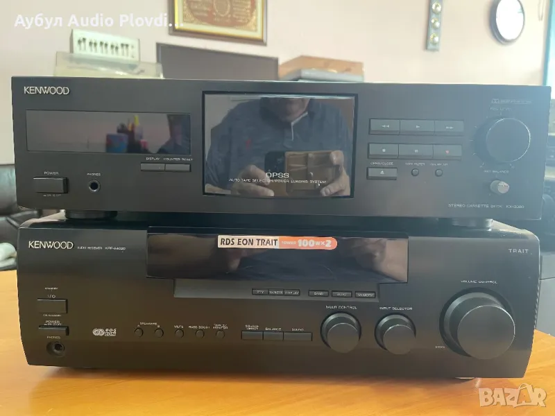 Kenwood KRF-A4020 Усилвател, стерео ресивър и Kenwood KX-3080 Касетефон Дек, снимка 1
