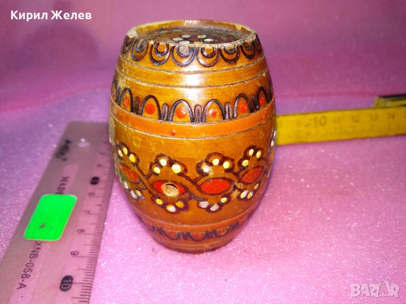 СТАР ЕТНО ПИРОГРАФИРАН СУВЕНИР БУРЕНЦЕ РЪЧНА ИЗРАБОТКА За ТЕМАТИЧНА ДЕКОРАЦИЯ 24078, снимка 1