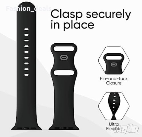 Нова Спортна силиконова каишка Съвместима с Apple Watch 38*40*41mm Жени Мъже, снимка 4 - Каишки за часовници - 42248175