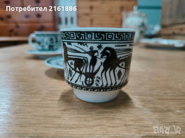 Сервиз за гръцко( варено) кафе, ръчна изработка , снимка 5 - Сервизи - 52321417
