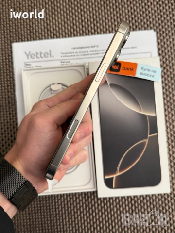 НОВ‼️ Гаранция‼️ iPhone 16 PRO MAX ⚠️Лизинг от 78лв/м ⚠️ 256 Natural titanium, снимка 7 - Apple iPhone - 52576021