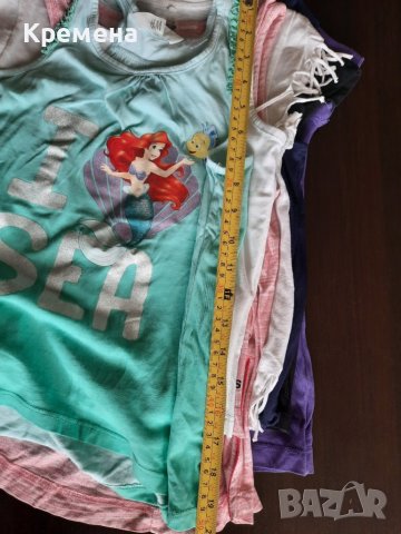 блузки за момиче 3 бр, потничета 2 бр, комплект потник и панталонки, общо 16лв, снимка 4 - Детски тениски и потници - 40746712