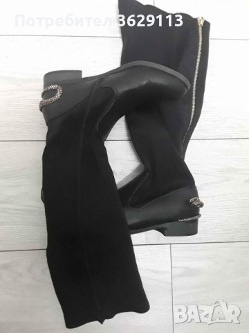 Два артикула . Мъжки елегантни обувки и дамски ластичен ефектен черен ботуш, снимка 5 - Ежедневни обувки - 44177505