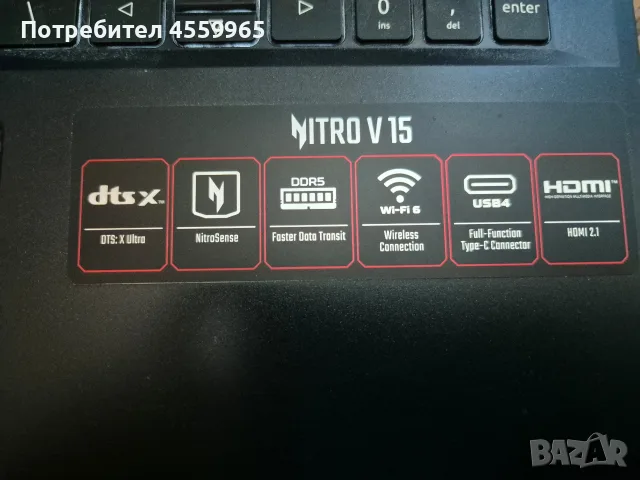 Acer Nitro V15 ANV15-41-R8JX, снимка 3 - Лаптопи за игри - 55959184