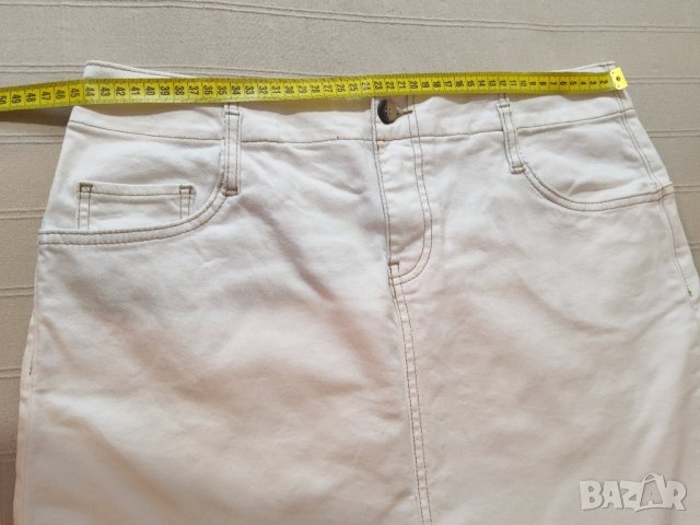 Бяла дънкова пола на Orsay р-р 44, снимка 1